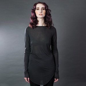 Stone Crow Designs Dark Gray Basic Long Sleeve Tee
